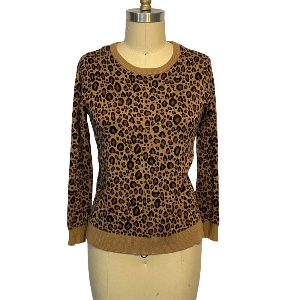 philosophy Petite Leopard Print Sweater PP Small
